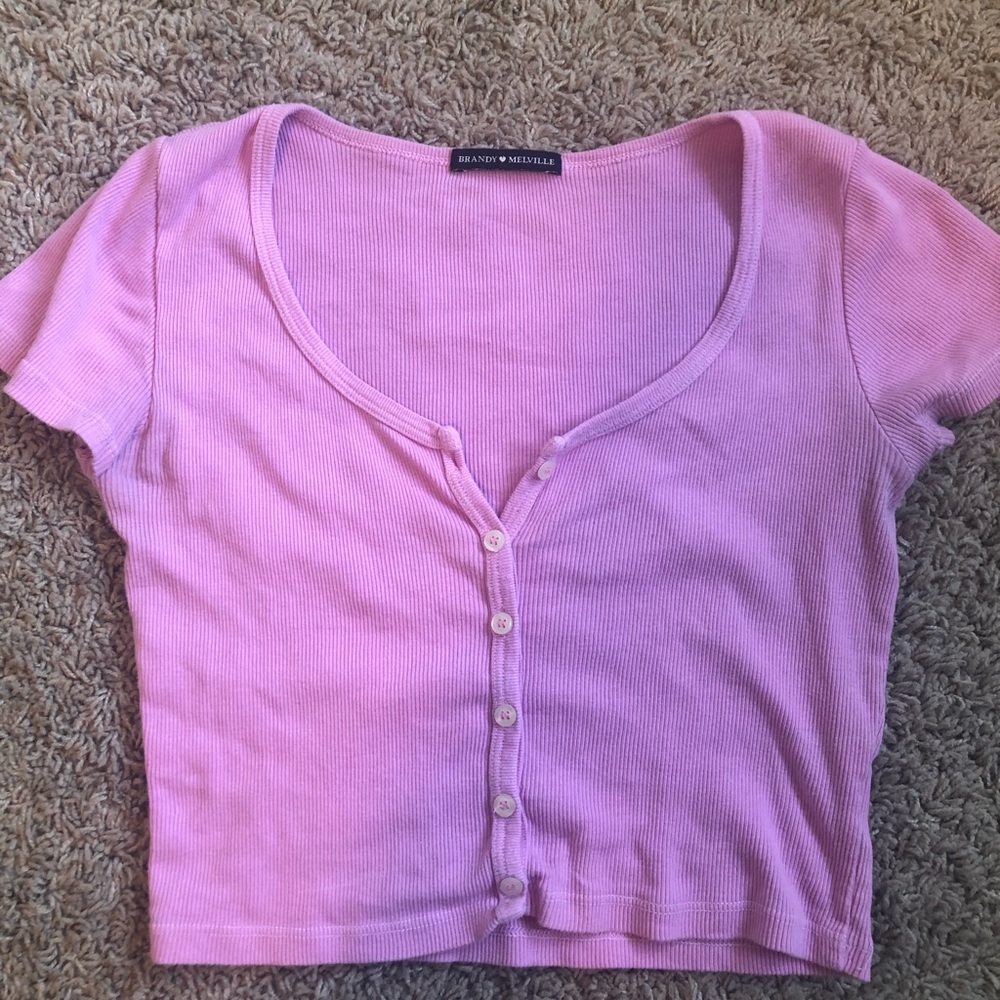 Cropped pink brandy top